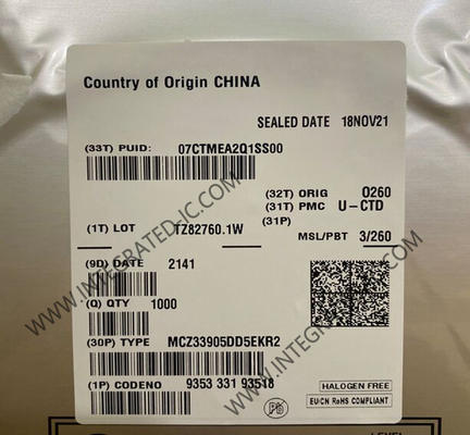 MCZ33905DD5EKR2 Σύστημα βασικών τσιπ ολοκληρωμένου κυκλώματος Τσιπ με υψηλής ταχύτητας CAN και LIN
