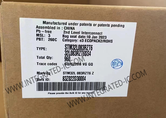 STM32L083RZT6 Μικροελεγκτής MCU 32MHz Μικροελεγκτές 32-bit απόδοσης LQFP-64