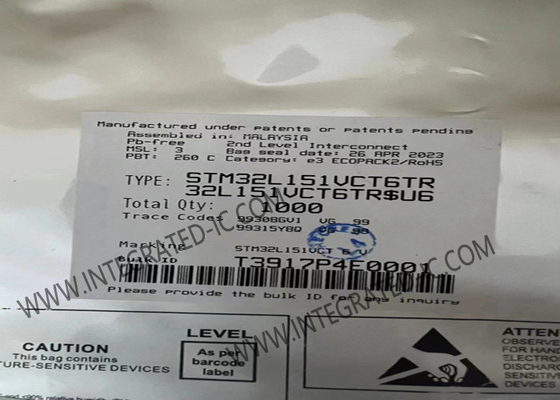 STM32L151VCT6 Μικροελεγκτής MCU 32MHz 32-bit Μονόπυρη Μικροελεγκτής IC LQFP-100