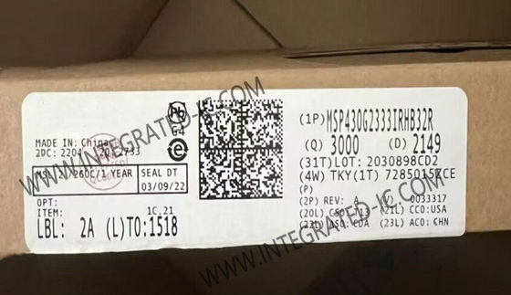 MSP430G2333IRHB32R Μικροελεγκτής MCU 16-bit Μικροελεγκτής IC 16MHz Μικροελεγκτής MCU μικρού σήματος