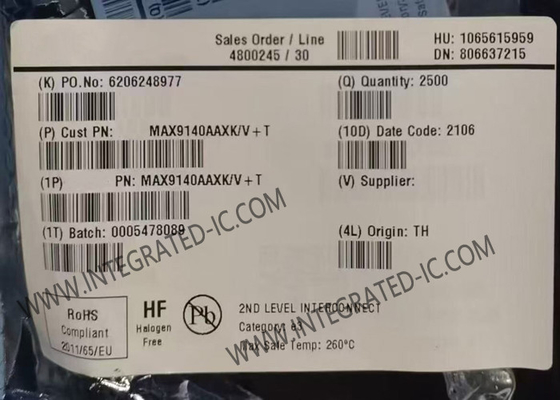 MAX9140AAXK Τσιπ ολοκληρωμένου κυκλώματος 40ns Μονόκαναλ Σύγκριτες υψηλής ταχύτητας SC-70-5