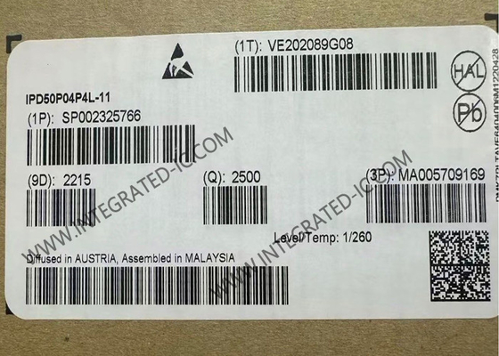 IPD50P04P4L-11 Τσιπ ολοκληρωμένου κυκλώματος P-Channel 10.6mΩ OptiMOSTM-P2 Τρανζίστορες MOSFET αυτοκινήτων