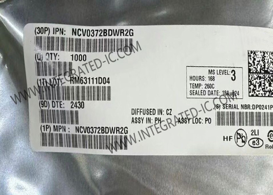 NCV0372BDWR2G Συμπληρωματικό κύκλωμα Τσιπ Δύο-Κανάλι 0V έως 14V 1.4MHz λειτουργικοί ενισχυτές