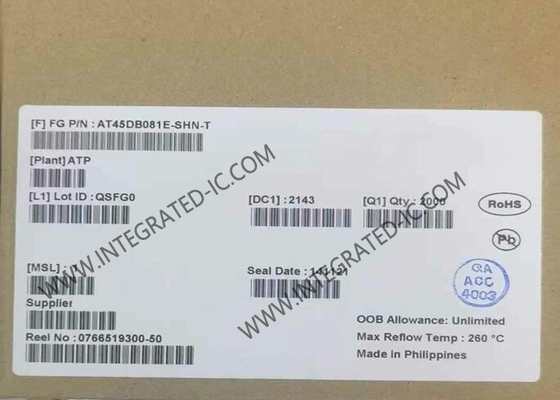 AT45DB081E-SHN-T Μνήμη IC Chip Μη πτητική Μνήμη 8Mbit SPI Serial NOR Flash Memory