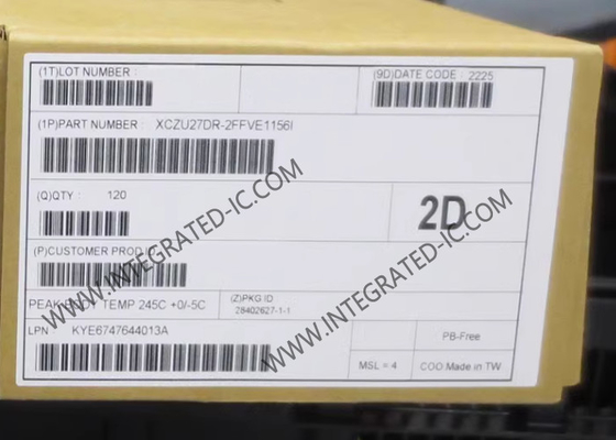 Τσιπ επεξεργαστή AI XCZU27DR-2FFVE1156I Zynq UltraScale+ RFSoC Gen 1 Προσαρμοστικός SoC FBGA-1156