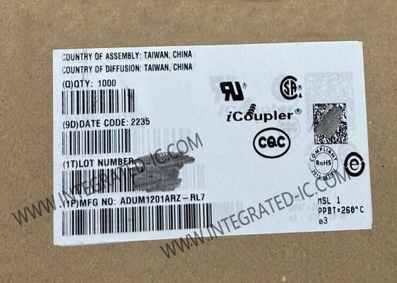 ADUM1201ARZ Τσιπ ολοκληρωμένου κυκλώματος 25 Mb/s Διπλό Διάδρομο Ψηφιακού Απομονωτή SOIC-8