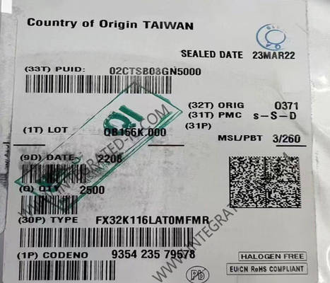 FX32K116LAT0MFMR μικροελεγκτής MCU 48 MHz Αυτοκινητοβιομηχανικοί μικροελεγκτές QFN-32 πακέτο