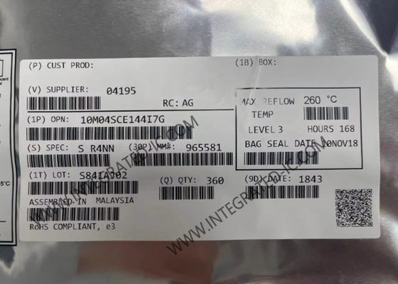 Πεδίο προγραμματισμού πύλης 10M04SCE144I7G 144-LQFP MAX 10 FPGA ολοκληρωμένα κυκλώματα 450MHz