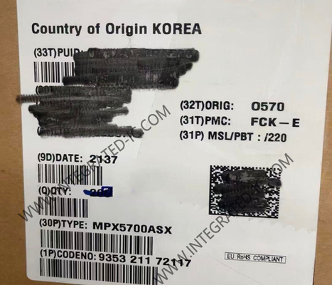 MPX5700ASX Αισθητήρας IC Αισθητήρας πίεσης 15kPa έως 700kPa Πιεζοανταγωγός