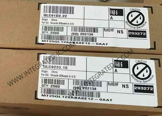 MT25QL128ABA8E12-0AAT Μνήμη IC Chip 128Mbit Μη πτητική ή μνήμη flash IC TBGA24