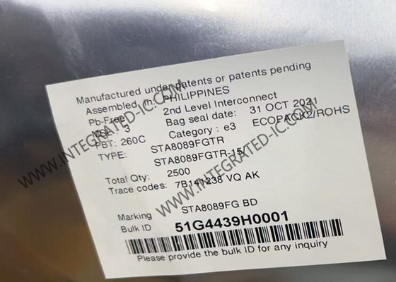 Μονάδα ασύρματης επικοινωνίας STA8089FGTR Υψηλής απόδοσης δέκτης ραδιοσυχνοτήτων IC 56-VFQFN