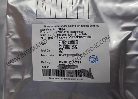 STM32L431RCT6 Μικροελεγκτής MCU 80MHz 32Bit Μονόπυρη Μικροελεγκτής IC LQFP64