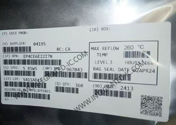 Πλαίσιο Προγραμματισμού Πύλης Επ4CE6E22I7N Cyclone IV E FPGA IC LQFP144 FPGA Chip