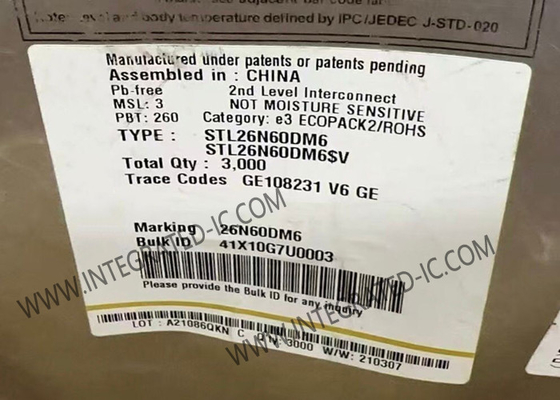 STL26N60DM6 Τσιπ ολοκληρωμένου κυκλώματος 600V 15A MDmesh DM6 Power MOSFET Transistors