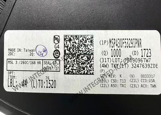 MSP430F5329IPNR Μικροελεγκτής MCU 25MHz Μικροελεγκτές μικρού σήματος 16Bit MCU IC