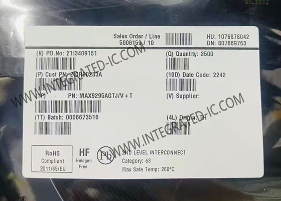 Συμπληρωμένο κύκλωμα Τσιπ MAX9295AGTJ/V DSI Εισαγωγή Serdes GMSL2 Serializer