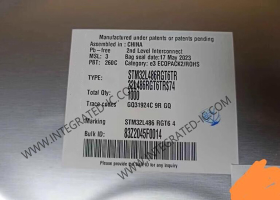 Μικροελεγκτής MCU STM32L486RGT6 Υψηλής απόδοσης STM32 Ultra Low Power MCU 64-LQFP