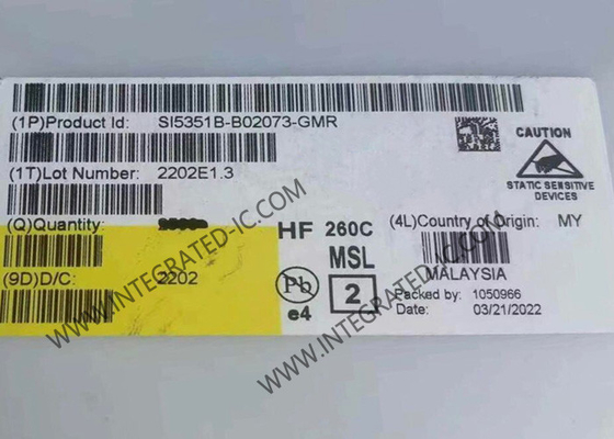 SI5351B-B02073-GMR Integrated Circuit Chip 200MHz LVCMOS 8 Ηλεκτρογεννήτης ρολογιού 20-VFQFN