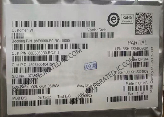 88E6060-B0-RCJ1I000 Ethernet IC Ενσωμάτωση με ένα μόνο τσιπ 6 θύρων 10/100 Ethernet Switch