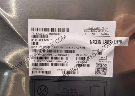 EFM32TG210F32-D-QFN32R Μικροελεγκτής MCU 32Bit Μικροελεγκτές 32MHz Tiny Gecko MCU IC