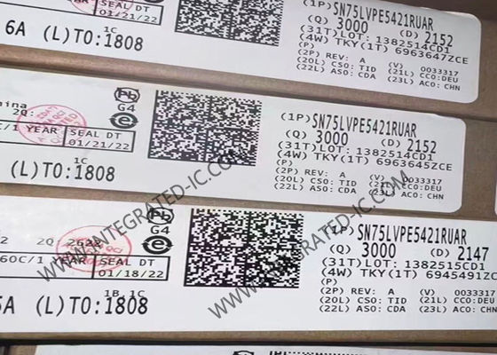 SN75LVPE5412RUAR Τσιπ ολοκληρωμένου κυκλώματος PCIe 5.0 32Gbps 4 κανάλια γραμμικός επαναπροωθητής