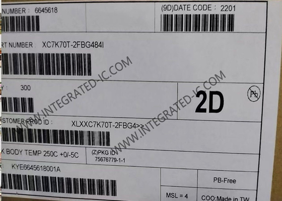Υψηλή επίδοση Kintex 7 ολοκληρωμένο κύκλωμα 484BGA τσιπ XC7K70T-2FBG484I ολοκληρωμένων κυκλωμάτων FPGA