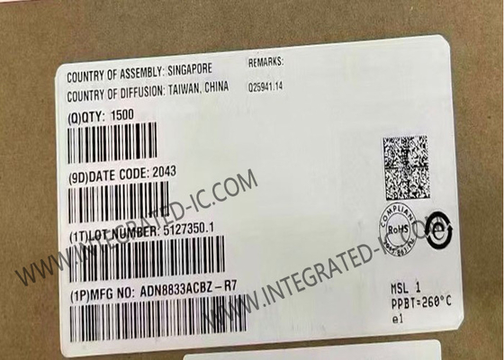 Συμπληρωμένο κύκλωμα τσιπ ADN8833ACBZ 1A Θερμοηλεκτρικός οδηγός ψύξης WFBGA25