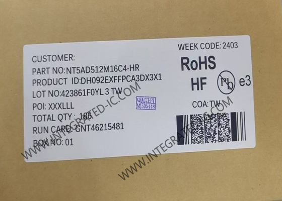 NT5AD512M16C4-HR Τσιπ Μνήμης IC 8Gbit DDR4 SDRAM Μνήμη IC FBGA96 Τσιπ DRAM