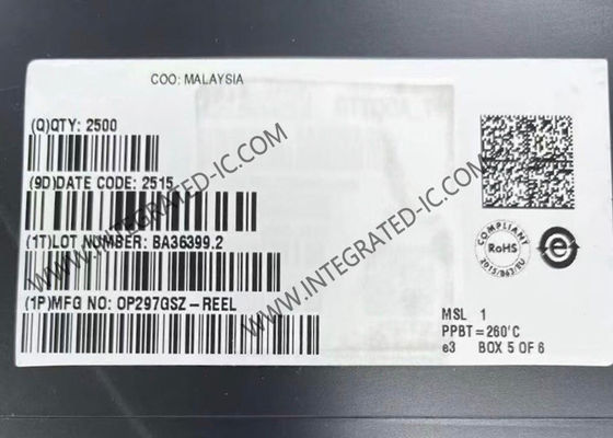 OP297GSZ Συνολικό κύκλωμα Chip Low Bias Current Precision Dual Channel Ενεργειακός ενισχυτής