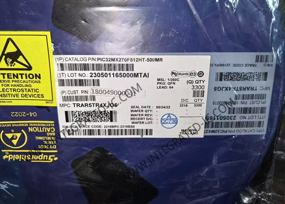 PIC32MX270F512HT-50I/MR Μικροελεγκτής MCU 50 MHz Μικροελεγκτές 32-bit MCU QFN-64