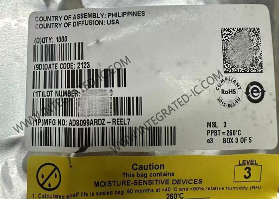 AD8099ARDZ Integrated Circuit Chip Υψηλής ταχύτητας λειτουργικοί ενισχυτές SOIC8 Op Amps IC