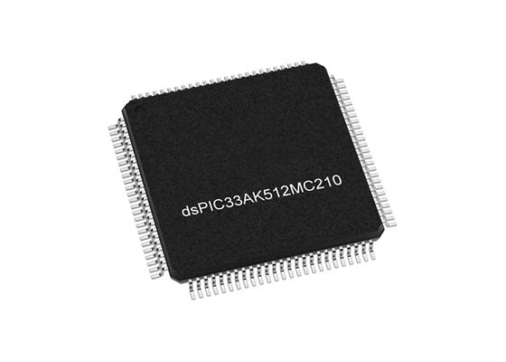 DSPIC33AK512MC210-I/PT Μικροελεγκτής MCU 200MHz 32-bit DSC με μνήμη δεδομένων SRAM 64KB