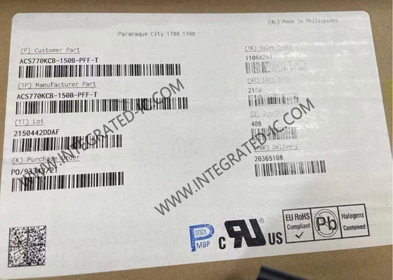 Δικτυακό διαδίκτυο αισθητήρα ACS770KCB-150B-PFF-T 150A Θερμικά ενισχυμένο διαδίκτυο αισθητήρα ρεύματος