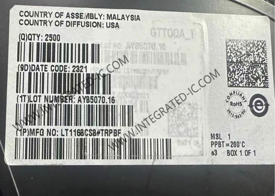 LT1168CS8 Integrated Circuit Chip 400kHz Ενισχυτήρες οργάνων SOIC8 Ενισχυτήρας IC