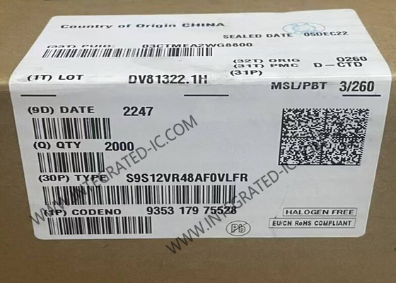 S9S12VR48AF0VLFR Μικροελεγκτής MCU 16-Bit 25MHz S12 MagniV Microcontroller IC 48-LQFP