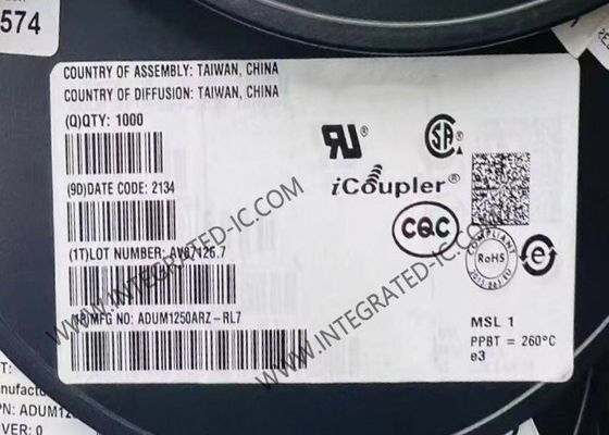 ADUM1250ARZ Συνολικό κύκλωμα Τσιπ θερμό εναλλάξιμο διπλό απομονωτή I2C 1Mbps ψηφιακός απομονωτής