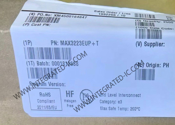 MAX3223EUP Τσιπ ολοκληρωμένου κυκλώματος 250kbps RS-232 Πηρακτήρες με αυτόματο κλείσιμο