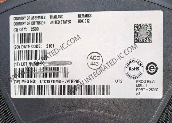 LTC1871IMS-7 Τσιπ ολοκληρωμένου κυκλώματος Υψηλής τάσης εισόδου Τρόπος ρεύματος Boost Flyback και ελεγκτής SEPIC