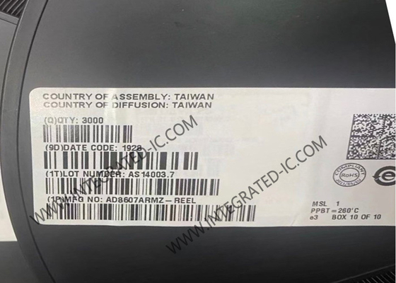 AD8607ARMZ Συμπληρωματικό κύκλωμα Chip Ενεργειακοί ενισχυτές MSOP8 Precision Op Amps Chip