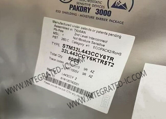 STM32L443CCY6 Μικροελεγκτής MCU Ενσωματωμένος MCU 80MHz 32-bit Μονόπυρη MCU WLCSP49