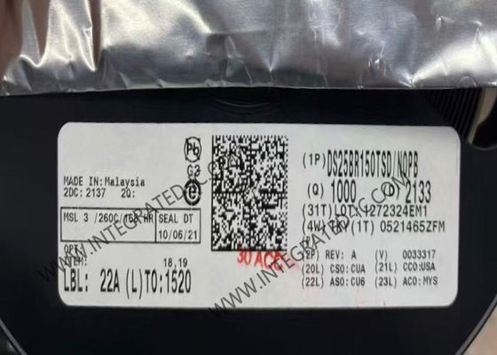 DS25BR150TSD Integrated Circuit Chip Single Channel 3.125Gbps LVDS Buffer WSON-8 Ηλεκτρονική συσκευή αποθήκευσης