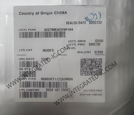 Μικροελεγκτής MCU MIMXRT1172AVM8A Μικροελεγκτής ARM Cortex-M7 με 32-bit ενιαίο πυρήνα 800MHz