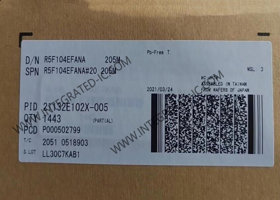 R5F104EFANA Μικροελεγκτής MCU χαμηλής ισχύος 16-bit 32MHz RL78/G14 Μικροελεγκτές 40-HWQFN