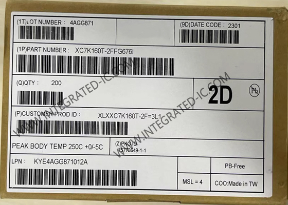 XC7K160T-2FFG676I 12.5 Gb Ολοκληρωμένο κύκλωμα πεδίου προγραμματιζόμενης πύλης (FPGA) επιφανειακής τοποθέτησης