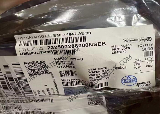 EMC1464T-AE/9R αισθητήρας IC υψηλής ακρίβειας 4 κανάλια αισθητήρας θερμοκρασίας SMBus