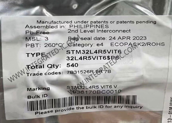 STM32L4R5VIT6 Μικροελεγκτής MCU Ultra Low Power Microcontroller Chip 100LQFP
