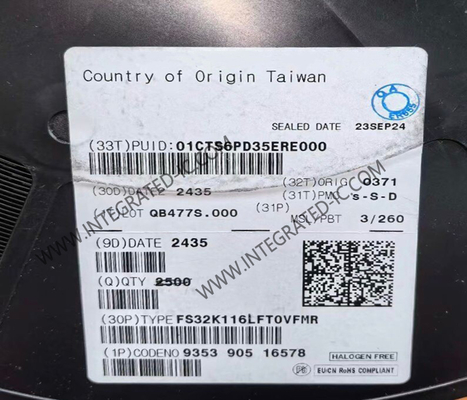 FS32K116LFT0VFMR Μικροελεγκτής MCU 32-Bit 48MHz ARM Cortex -M0+ S32K Μικροελεγκτής