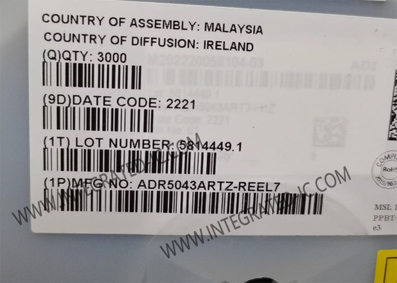 ADR5043ARTZ Ολοκληρωμένο Κύκλωμα Chip 3V Αναφορές Τάσης Παράλληλης Σύνδεσης Υψηλής Ακρίβειας