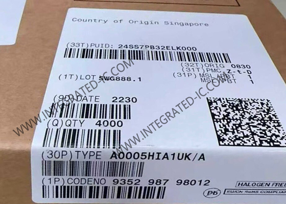 A0005HIA1UK Ολοκληρωμένο Κύκλωμα Chip Φορτιστή Οδηγός Chip Πακέτο BGA