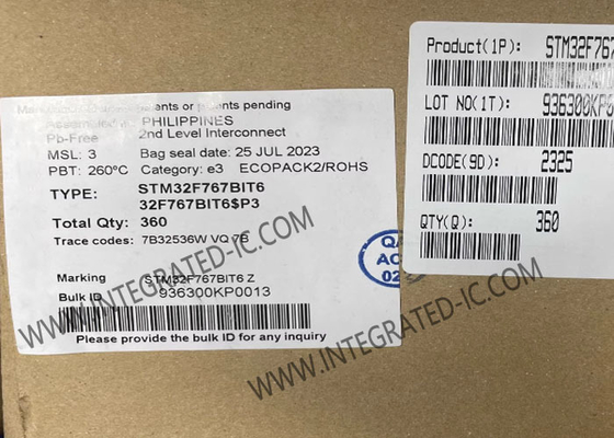Μικροελεγκτής STM32F767BIT6 MCU Υψηλής Απόδοσης ARM Cortex M7 Ολοκληρωμένο Κύκλωμα Μικροελεγκτή